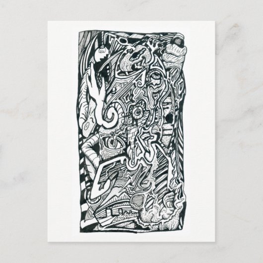 Angstaanval van Brian Benson, Briefkaart (Voorkant)