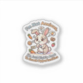 Angstig Konijn Snack Alert Sticker (Voorkant)
