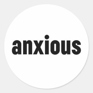 angstig ronde sticker