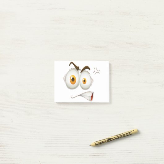Angstige emotie post-it® notes (Op bureau)