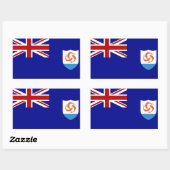 Anguila Flag Rechthoekige Sticker (Vel)