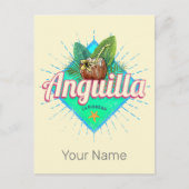 Anguilla Caraïben Retro Vakantie Eiland Feestdagenkaart (Voorkant)