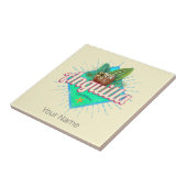 Anguilla Caraïben Retro Vakantie Eiland Tegeltje (Zijkant)