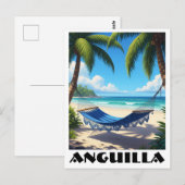 Anguilla Caribbean Beach Hangmat Briefkaart (Voorkant / Achterkant)