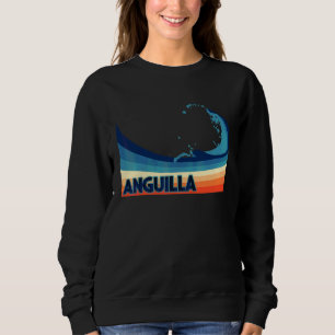 Anguilla Caribische Retro Surf Zeilen & Vissen V Trui