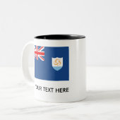 Anguilla Flag Tweekleurige Koffiemok (Voorkant links)