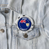 Anguilla Round Emblem Ronde Button 7,6 Cm (In situ)