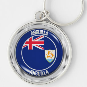 Anguilla Round Emblem Sleutelhanger