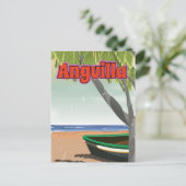 Anguilla vintage-poster. briefkaart (Staand voorkant)