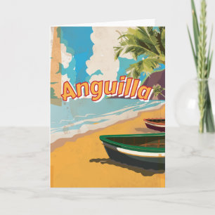 Anguilla Vintage vakantieposter Feestdagen Kaart