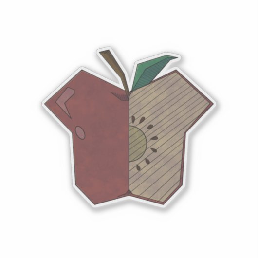 Angular Apple Sticker (Voorkant)