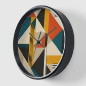 Angular Teal Orange Geometric Modernist Abstract (Hoek)