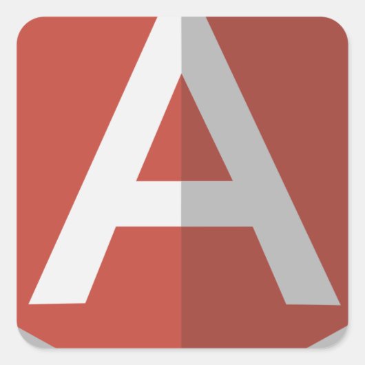 AngularJS Shield Logo Vierkante Sticker (Voorkant)