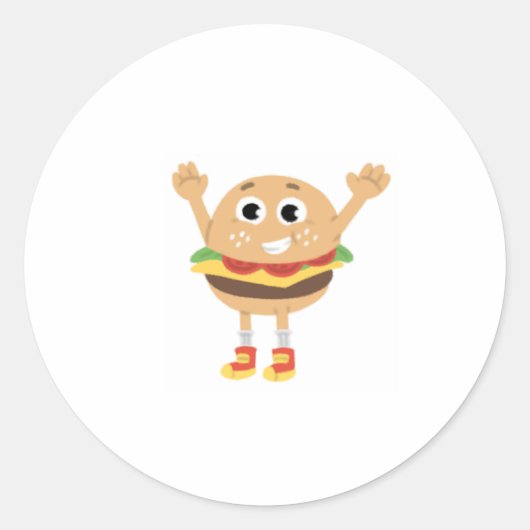 Angus Burger-Sticker Ronde Sticker (Voorkant)