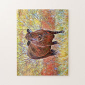 Angus Cow Art Farm Puzzle coloré (Vertical)