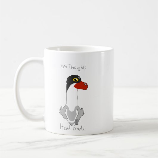 Angus "No Thoughts, Head Vide" Mème Café Mug (Gauche)