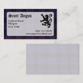 Angus Tartan Carte de visite (Devant / Derrière)