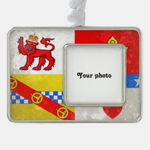 Angus Verzilverd Kader Ornament