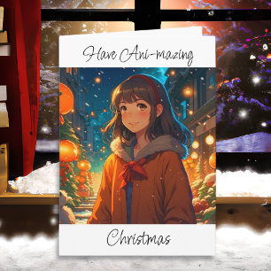Ani-ulke Kerst Anime Woordspeling Kaart