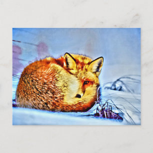 *~* Anima Red Fox Ap18 Artistieke wilde dieren Uni Briefkaart