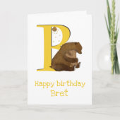 Animal ABC B est pour la carte d'anniversaire de l (Devant)