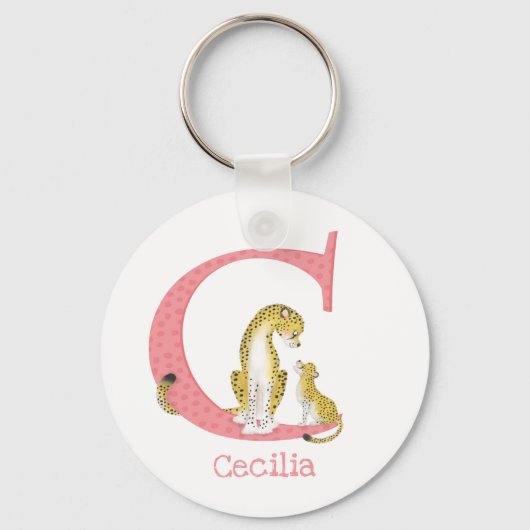 Animal ABC C est pour le porte-clés guépard (Recto)