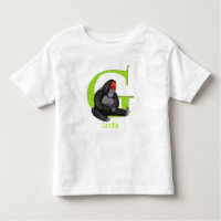 Animal ABC G est pour gorille T-shirt