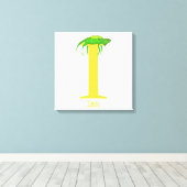 Animal ABC I est pour l'impression de toile iguana (Insitu (Plancher de Bois))