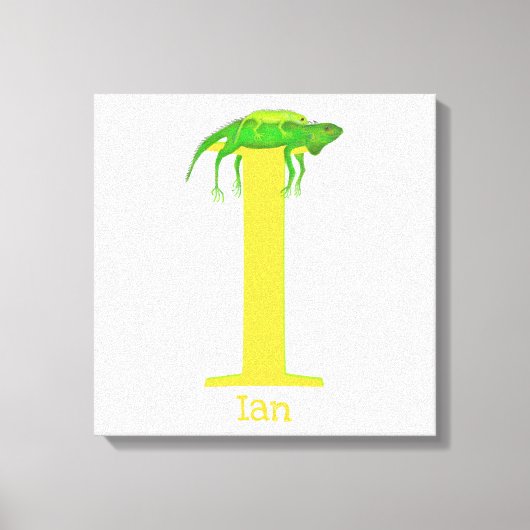 Animal ABC I est pour l'impression de toile iguana (Recto)