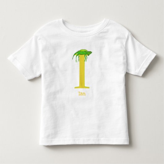 Animal ABC I est pour t-shirt iguana (Devant)