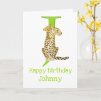 Animal ABC J est pour la carte d'anniversaire jagu