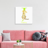 Animal ABC J is bestemd voor jaguar canvas print (Insitu (Woonkamer))