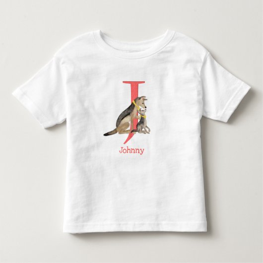 Animal ABC J is voor jackal T-shirt (Voorkant)