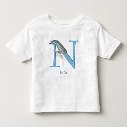 Animal ABC N est pour narval T-shirt (Devant)