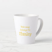 Animal ABC S is for sloth latte mug (Angle droit)
