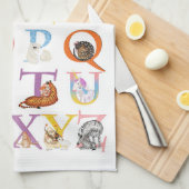 Animal ABC serviette à thé (Quart Plié)