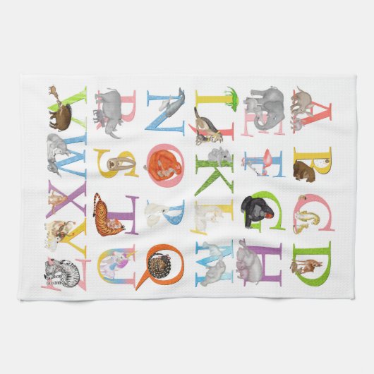 Animal ABC serviette à thé (Horizontal)