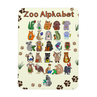 Animal Alphabet Art voor kinderen | Schattigee edu Magneet