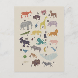 Animal Alphabet Briefkaart