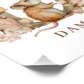 Animal Alphabet Letter D Kids Name Mouse Poster (Coin)