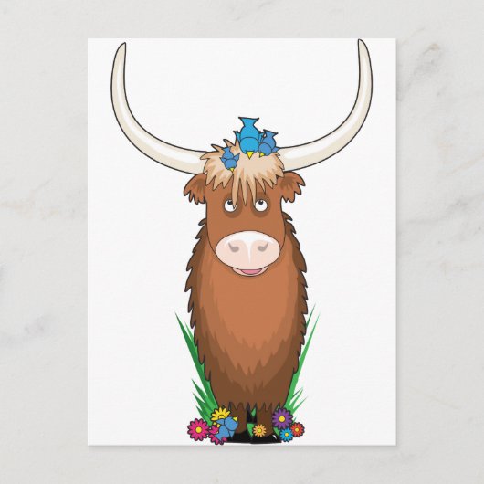 Animal Alphabet Yak Briefkaart (Voorkant)