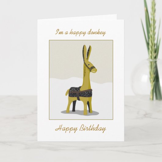 Animal, âne. Carte d'anniversaire (Devant)