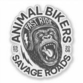 Animal Bikers Sticker (Voorkant)