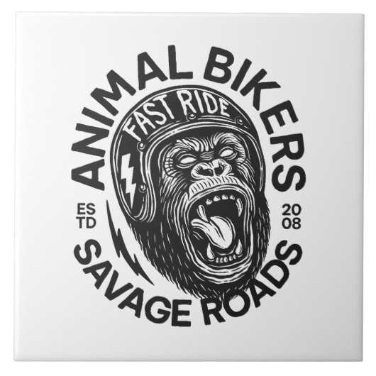 Animal Bikers Tegeltje (Voorkant)