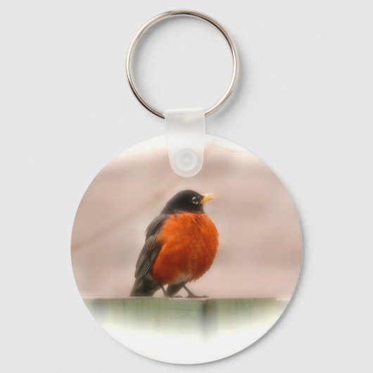 Animal Bird American Robin Sleutelhanger (Voorkant)