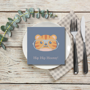 Animal Birthday Oerwoud Tiger Hearts Feestdagenkaart