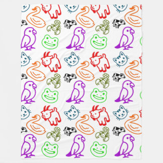 Animal Blanket Fleece Deken