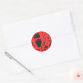 animal box footmark ronde sticker (Envelop)