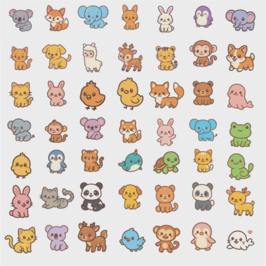 animal cartoon sticker pack (Devant)