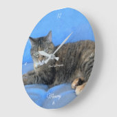 animal chat félin chaud amour bébé grande horloge (Angle)